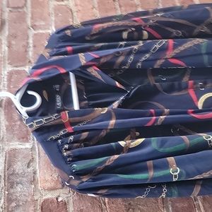 Lauren Ralph Lauren Womens iconic print Top, size 2X TTG